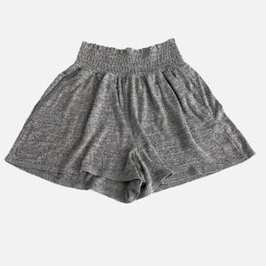 Aritzia Wilfred Free Sweat Shorts Heathered Gray Comfort Smocked Waist Small